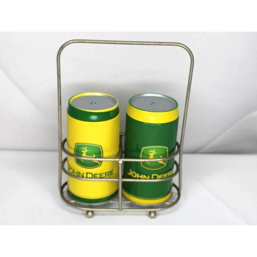 John Deere Salt & Pepper Shakers‎ w/holder, Officially Licensed, Green